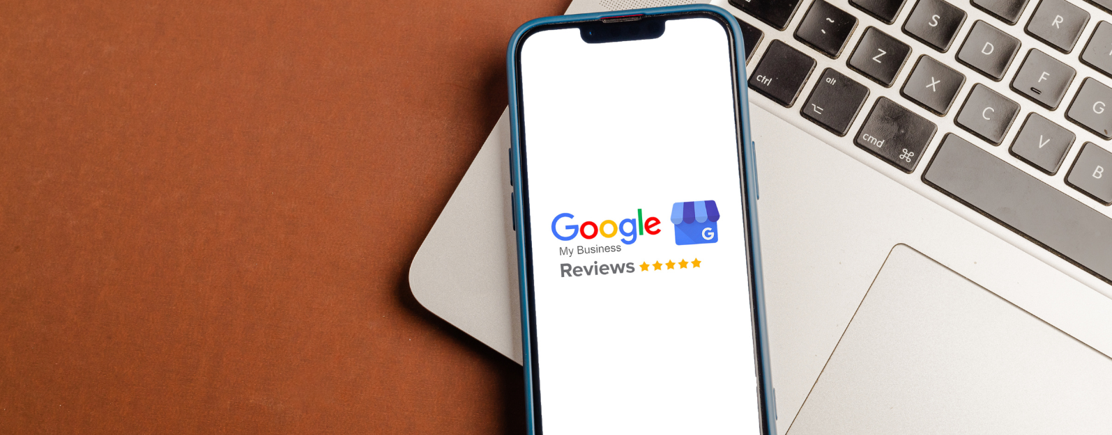 Google My Business Reviews on a cell phone